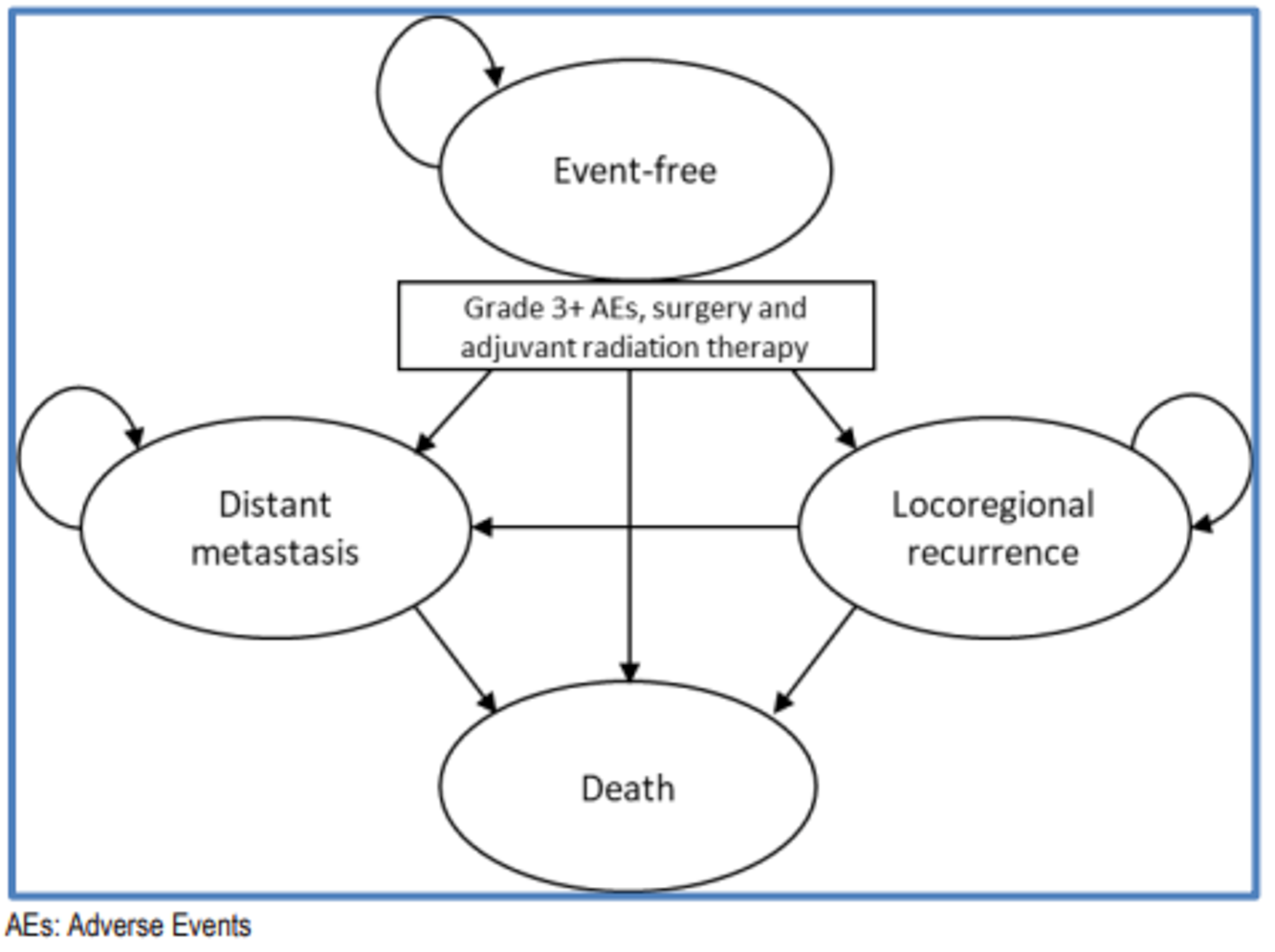 The figure outlines patient movement through the sponsor’s submitted model.