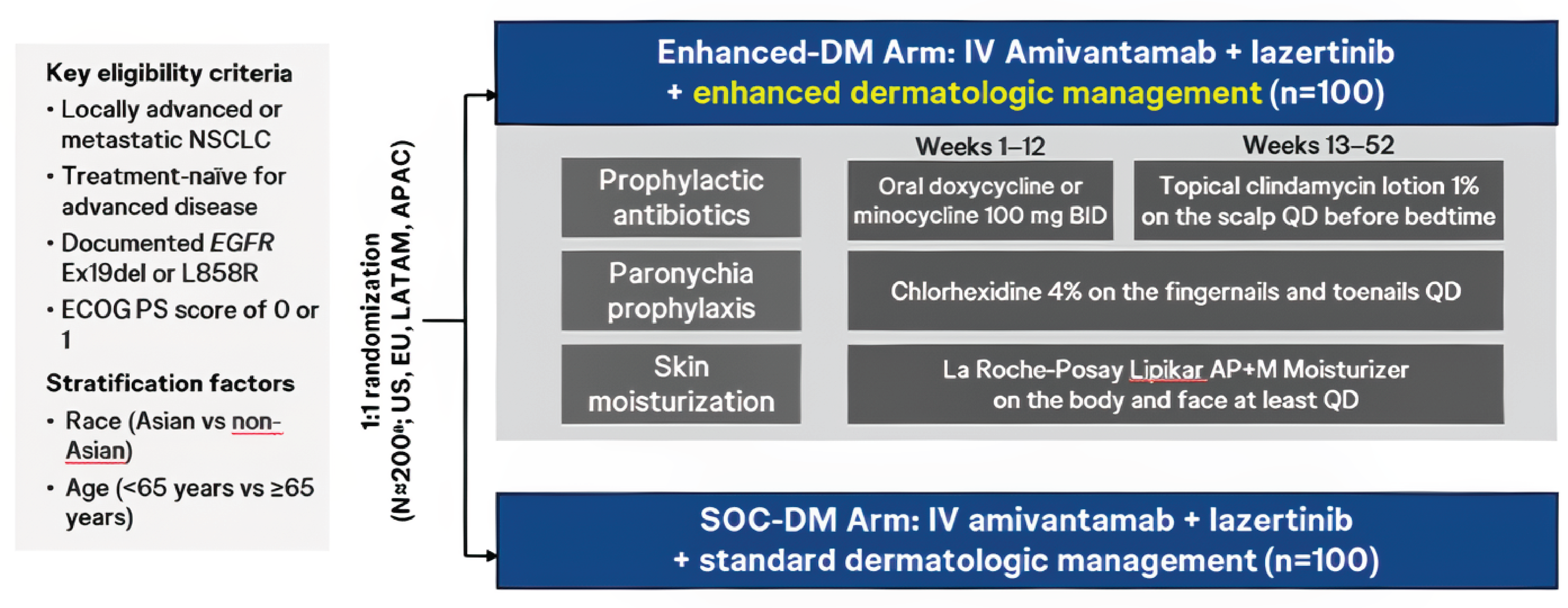 This figure describes the COCOON study design, including key eligibility criteria and information regarding study drug treatment regimens.