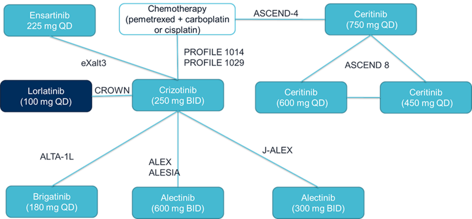 Network diagram of trials included in the sponsor’s indirect treatment comparison for adverse events resulting in treatment discontinuation.